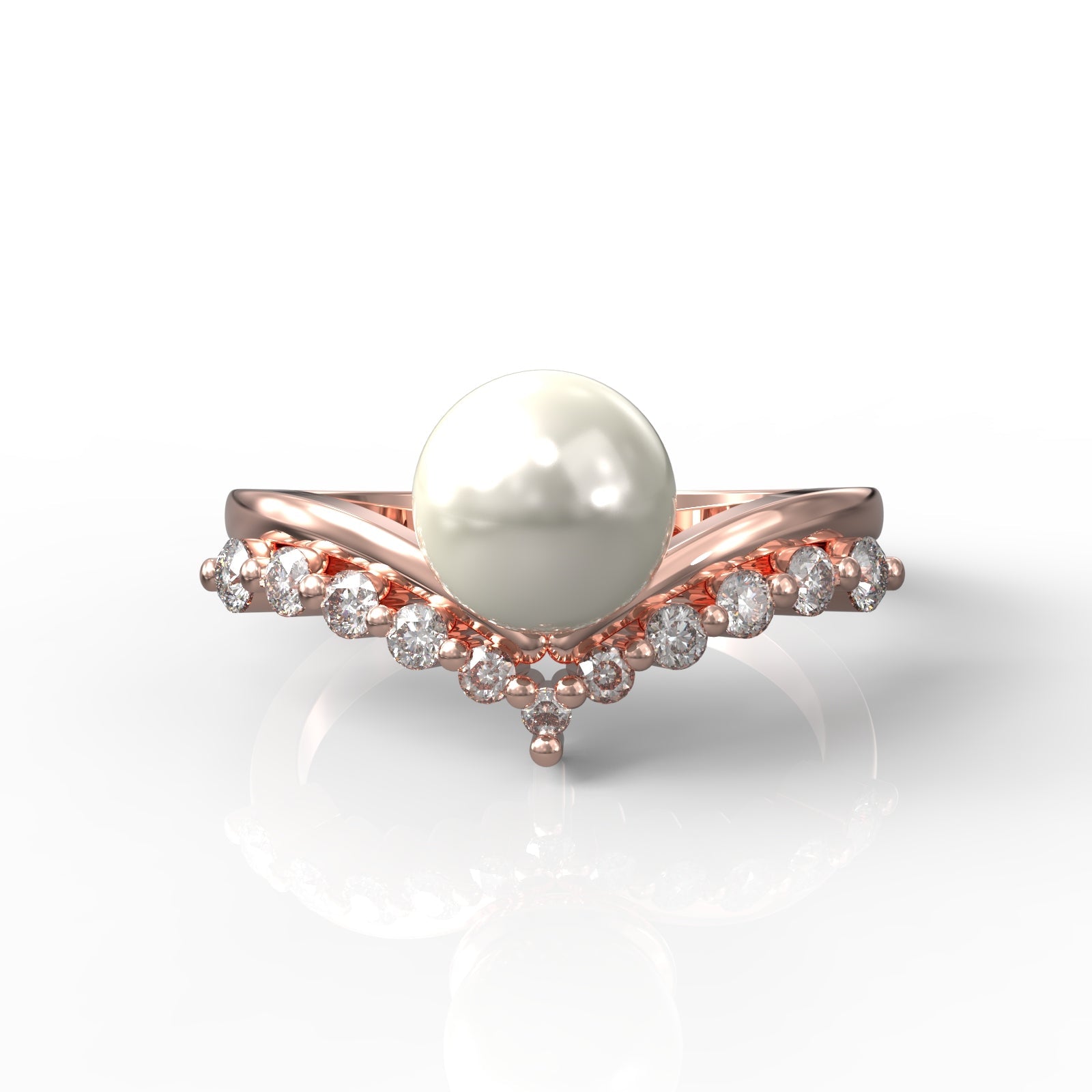 Fresh Water Pearl Engagement Ring, Hallmarked 925 Sterling Silver - sitabo